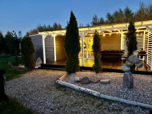 Zielony zakątek Kaszub ,Domek Uroczy , Slow& Life koło Golubia,z balia, sauna,kominek,ognisko