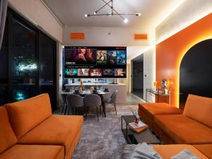 Binghatti Canal 2 Bedroom Suite with Burj Khalifa View, Spacious Balcony, and Infinity Pool