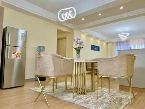 Beautifully and Elegantly furnished two bedroom with heated swimming pool fully equipped gym ample parking ,children playing ground and amazing scenic city views which whispers comfort and luxury