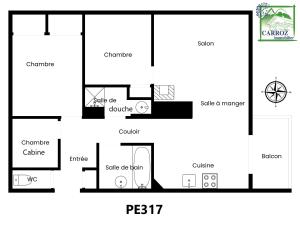 PE317 - 4 pieces 6 a 7 pers proximite centre