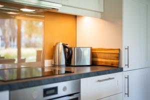 Kugelhaus Phoebe Charmantes Kugelhaus aus Holz am Waldrand des Tollensesees