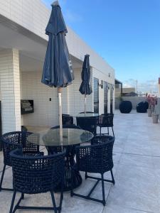 Studio na praia Piscina, academia e lavanderia