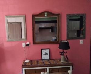 Mexican Vista a parque con balcones corazón CDMX