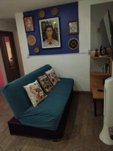 Mexican Vista a parque con balcones corazón CDMX