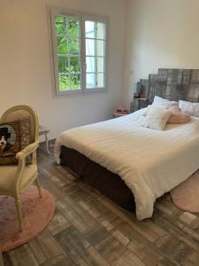 Chambres dans maison avec piscine toboggan aquatique et spa