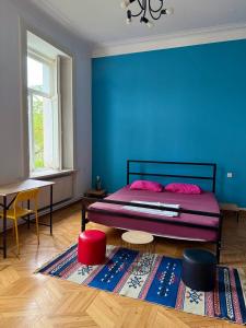 Red door-Room with private bathroom