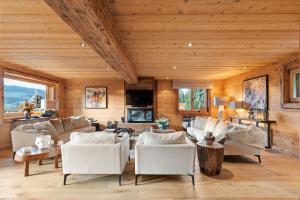 Chalet Ysalpe - Vue montagne hammam sauna jacuzzi et salle cinéma