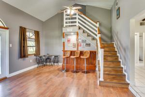 Walk to Lake Placid Family Home with BBQ and Bar Area