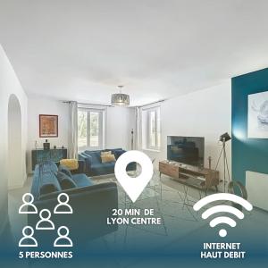 Le Collonges - Spacieux Pied à Terre proche Lyon