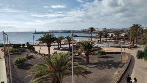 Lanzarote Beachfront Apartment on Las Cucharas Beach with a sea view