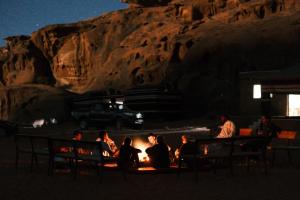 Fire bedouin camp