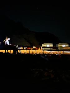 Fire bedouin camp