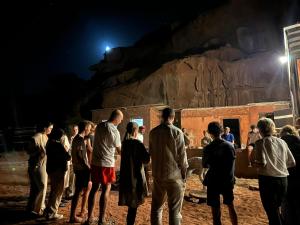 Fire bedouin camp