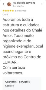 Chalés Mimar Lumiar Suítes independentes