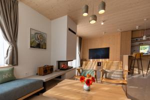 Chalet Bohinj Bliss Wellness and view of Triglav