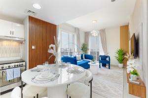 Balcony Offering Captivating Lake Views 1BR, Just a Hop from the Golf Course, Lakeside B, Dubai Production City by Deluxe Holiday Homes