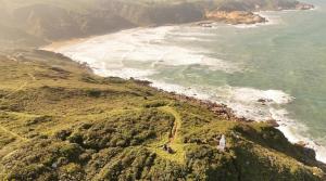 Casa de praia com vista para o mar e baleias
