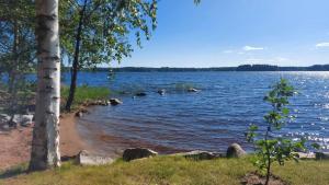 Log cottage by the lake