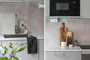 Bright and modern studio with a great location