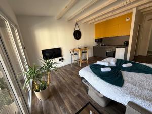 Studio lumineux avec terrasse