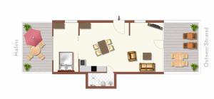 Strandvilla Beletage - exklusive Wohnung mit einzigartigem Meer - und Hafenblick