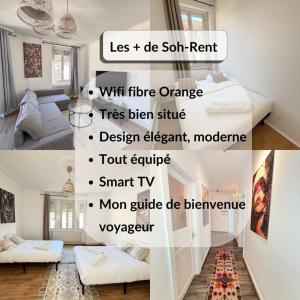 Soh Rent appartement Cozy proche Strasbourg - 4p - TV - wifi - Balcon