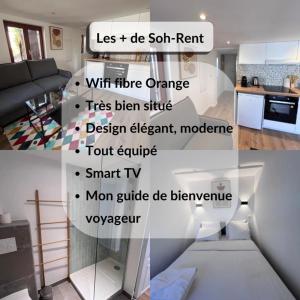 Soh Rent Appartement Schiltigheim proche Strasbourg terrasse -Tv