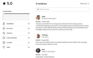 5 bedrooms, sleeps up to 16, secure parking space & comfort