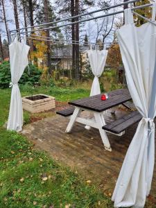 Saunallista omakotitalomajoitusta Kuusamon keskustan tuntumassa