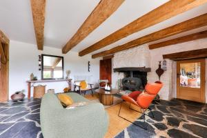 Chaumiere bretonne avec jardin - Golfe du Morbihan