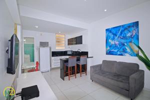 Studio com vista lateral para o mar em Copacabana