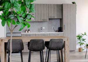 4-Bed Apartment Kitchen Free Parking