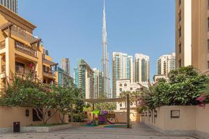 Newly Refurbished Luxury Garden Apartment with Burj Khalifa View and Direct Pool Access in Downtown Dubai