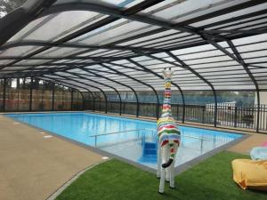 Mobil-home moderne avec piscine couverte, proche mer, 6 pers, animaux admis - FR-1-777-25