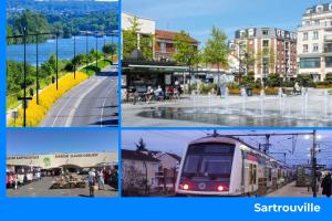 Grand T1 proche RER A, Vrai lit, Cuisine séparée, RDC