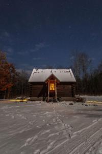 Cozy Log Cabin with an Indoor Fireplace Located on 70 Forested Acres in Leicester, Vermont