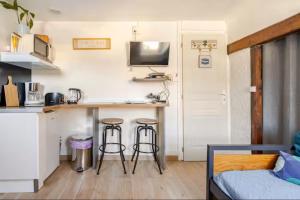 Studio Ault centre vue mer - Relais Fleuri - draps serviettes Wifi inclus