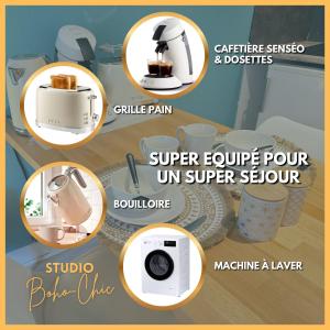 Studio Boho-Chic en hyper-centre de Moulins au calme, confort, Wifi rapide, Parking en face, Arrivée autonome