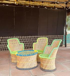 Kala Kutir Mud Stay near Taj Mahal King sized bed