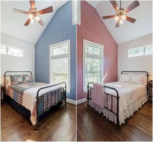 Victorian Cabin Rental with Outdoor Fireplace and Bearpen Creek Views near Dallas, Texas