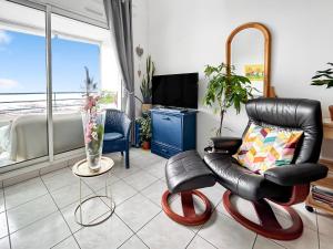 Vue mer panoramique, Loggia Salon, Parking Privé