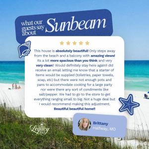 Sunbeam! Sleeps 18! Beach Access! Heated Pool!