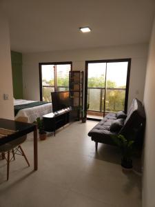 Studio para até 3 pessoas no centro de Belém, com vaga e psicina