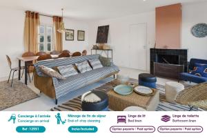 400m de la plage, jardin, maison pour 8