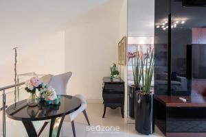 Apto c piscina e churrasq., 280m da praia IMD0502