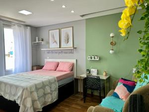 Apê na praia, pé na areia com vista mar