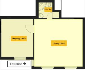 2-Zimmerwohnung 46m2, nahe Zürich