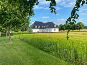 Manor House Overlooking Fields And Garden