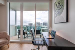 Elevated Grove Escape with Balcony & Bay Views-Includes Parking