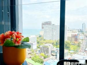 市中心的海景房 健身房 临近海滩 芭提雅 Edge公寓 23F